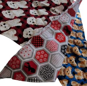 3 Dog Bandanas ~  A Lot of 3
